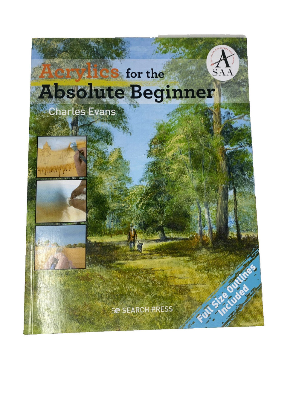 Acrylics for the Absolute Beginner Charles Evans Paperback Painting Outlines SAA